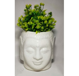 Buddha Head Shape Ceramic Pot